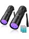 Consciot 2 Pack UV Flashlight Black Light, 12 LED 395nm Ultraviolet Blacklight, Portable Mini Torch Light Pet Urine Detector for Dog/Cat Urine, Dry Stains, Bed Bug, Matching with Pet Odor Eliminator