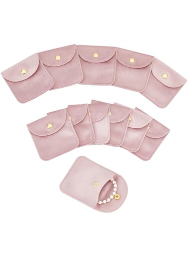 12 Pcs Velvet Jewelry Pouch for Women,Portable Packaging Gifts Potli Pouch Jewelry Organizer Bangle Small Storage Bags
