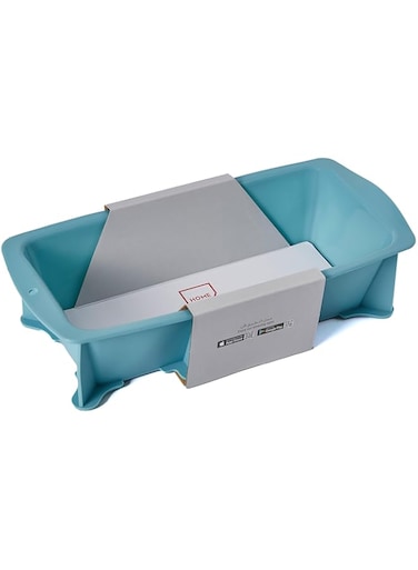 HomeBox Avon 6-Cup Silicone Loaf Pan, 28 cm Length x 13 cm Width x 7 cm Height, Blue