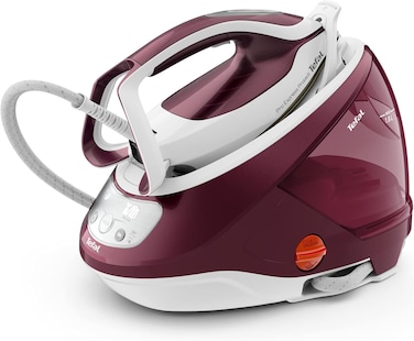 Tefal High Pressure Steam Generator Iron, Pro Express Protect, White &amp; Burgundy, GV9220