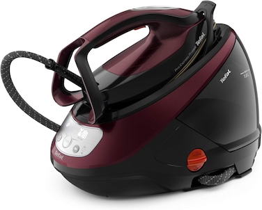 Tefal Pro Express Protect High Pressure Steam Generator Iron, 1.8 L Capacity, 7.5 Bar, 140 g/min continuous steam &amp; 560 g/min steam boost, 2600 Watt, Removable Scale Collector, Burgundy &amp; Black GV9230
