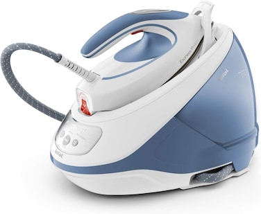 Tefal Steam Generator Iron, 2800W, 520g/min Steam Boost, 7.5 Bar Pressure, Express Protect, White &amp; Blue, SV9202