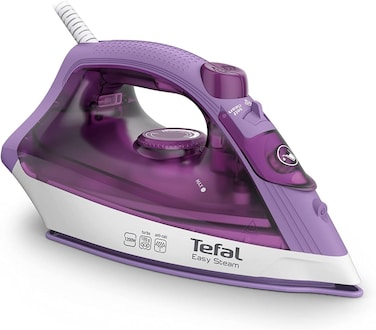 Tefal Steam Iron Continuous Steam Flow Of 20 Grams Per Minute And 100 g/min With The boost For Medium Thickness Fabrics, 1200W, 220ml, 50/60Hz, Esay Steam FV1953M0