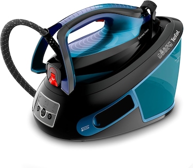 Tefal Express Vision SV8155G0 - Steam Generator, 2800W, 500g/min Boost Shot, 130g/min Continuous Output, Durilium Airglide Autoclean Soleplate, Removable Calc Collector, Blue And Black