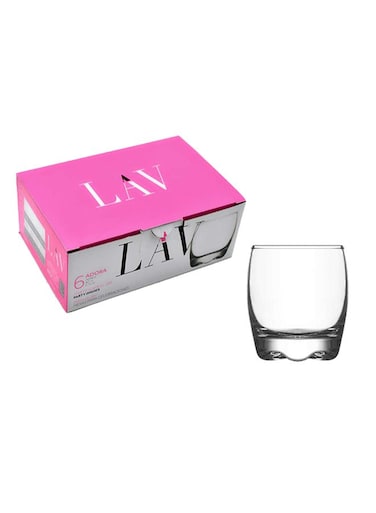 6-Piece Adora Glass Set Clear 61mm