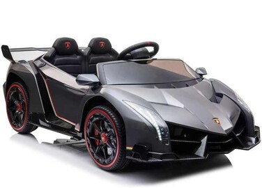 Megastar Ride on 12 v Licensed   Lamborghini Veneno Butterfly 12V 2 Seater Ride On Car -grey
