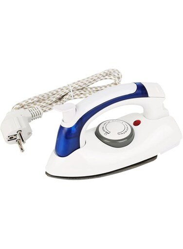 Travel Iron Portable Steam Iron - Mini Handheld Iron for Clothes Non Stick Adjustable Temperature Control Small Compact Travel Steamer   White