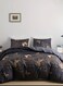 Home Queen size 6 piece reversible butterfly design in brown and grey.