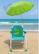 Kids&rsquo; Foldable Beach &amp; Camping Chair with 360&deg; Adjustable Umbrella &ndash; Lightweight, Portable Outdoor Seat for Sun Protection &ndash; Dinosaur Green