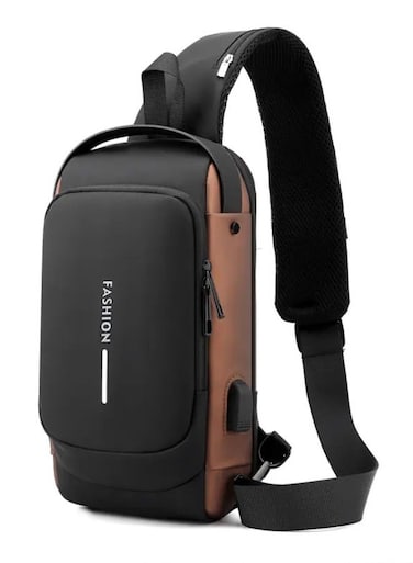 Multifunction Shoulder Bag with USB Port &amp; Back Pockets &ndash; Travel, Adventure &amp; Daily Use