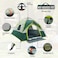 Outdoor Tent for Hiking Camping Sun Rain Protection Quick Setup Fits 3-4 People Made Oxford Material
