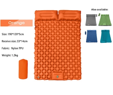 Sleeping Pad for Camping,Camping Air Mattress for 2 Person, Waterproof Double Self Inflating Sleeping Bed,Ultralight Portable Roll-Up Double Sleeping Pad for Car Camping