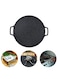Grill Pan, Korean Style Round Stovetop Grill with Handles Nonstick BBQ Grilling Pan Easy to Clean Barbecue Stovetop Plate for Camping, Indoor Outdoor (34CM