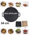 Grill Pan, Korean Style Round Stovetop Grill with Handles Nonstick BBQ Grilling Pan Easy to Clean Barbecue Stovetop Plate for Camping, Indoor Outdoor (34CM