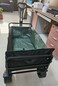 Extendable Heavy-Duty Folding Trolley Wagon Cart &ndash; 360&deg; All-Terrain Big Wheels, High Capacity (190kg Max) &amp; Portable Utility for Beach, Camping, Shopping &amp; Outdoor Adventures- Black &amp; Green