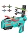 Air Battle Plane Launcher Gun Toy with 4 Foam Gliders &ndash; One-Click Ejection Catapult Airplane Shooting Game for Kids Boys &amp; Girls &ndash; 2 Flight Modes, Safe Foam Design, Outdoor Flying Toy for Fun &amp; Learning
