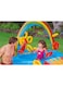 Intex 57453 Inflatable Rainbow Ring Play Center Water Slide Island Outdoor Use Pool for Kids