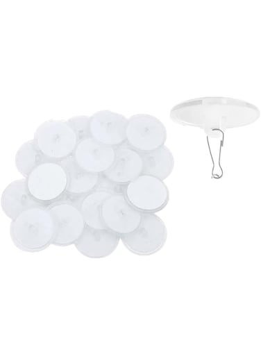 TERRIFI 50 Pack Self Adhesive Wall Hook Sticky Ceiling Hooks, Transparent Seamless Wall Hooks Ceiling Suspension, Suitable for Party Decoration Accessory Kitchen Bathroom Hanging