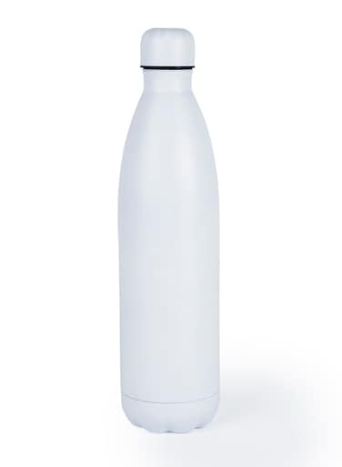 500ml Sport Water Bottle Vacuum Insulated Stainless Steel Sport Water Bottle Leak-Proof Double Wall Cola Shape Water Bottle, Keep Drinks Hot &amp; Cold - White