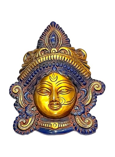 eSplanade Brass Maa Durga Wall Hanging Mata Rani Murti Idol Statue Sculpture (7.25")