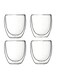 Utility 4Pcs-250ML Borosilicate Glass Tea Coffee Cups Clear 250ml
