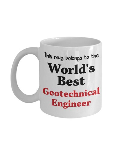 Best Geotechnical Engineer Printed Coffee Mug White/Black/Red