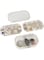 3-Layer Jewelry Organizer Box, Stackable 3-Layers Clear Jewelry Box with Lid, for Earrings, Rings, Necklaces, Bracelets, Earring Box Display Holder, Clear Bead Storage Containers for Crafts (Gold)