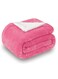 Sherpa Blanket Single Size Twin Plush Throw Blanket Reversible Flannel Fleece Lamb Blanket Warm and Plush Travel Blanket Pink 160x220 cm