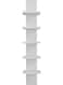 B Straight Wall-Mounted Shelf Unit &acirc;&euro;&ldquo; White Finish Wall Storage for Living Room, Bedroom &amp; Office