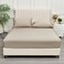 100% Rayon Derived from Bamboo Cooling Fitted Sheet in Queen Size (150cm x 200cm), 40cm Deep Pocket, 2.5cm Wider Strong Elastic, Silky Smooth, Light Taupe