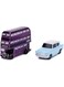 Jada Toys 253181002 Harry Potter Set of 2 Nano Collectible Die-cast, 959 Ford Anglia, Knight Bus, Toy Cars, Set, 4 cm, from 8 Years, Purple, Blue, Black, White