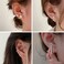 Temperament Ladies Light Luxury Pearl Double Layer Earrings Diamond Earrings, Specification:EH0930