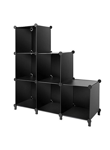 6-Cube Closet Organizer Black