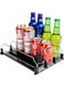 Durku Soda Can Dispenser for Refrigerator,Self-Pushing Drink Organizer for Fridge, Width Adjustable Fridge Organization, Beer Pop Can Water Bottle Drink Dispenser for Fridge (Black-3 Row)