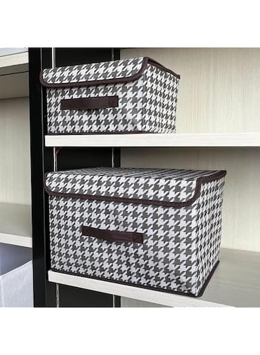 JANNAH 4pcs Foldable Durable Closet Organizer Multi-function Clothes Organizer Storage Box Wardrobe Storage Bag Large Capacity Storage Bin(B. 25 * 19 * 16cm/36 * 24 * 23cm/4pcs)