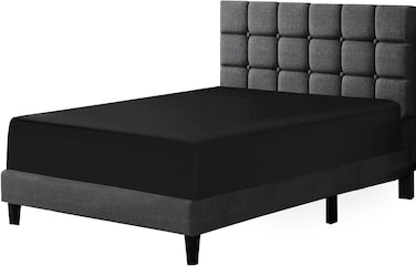 Zen 100% Egyptian Cotton Extra Deep Fitted Sheet - Black, Queen Size