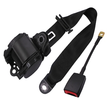 Universal 3-point Car Retrofit Seat Belt With Emergency Locking &ndash; Iron Bar Latch