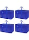 EETU 4 Pack Extra Large Moving Bags with Carrying Handles &amp; Zippers,Oversized Storage Tote for Space Saving,Heavy-Duty Storage Tote Moving Boxes Folds Flat,Prefer for Travelling,Moving,Camping (Blue)