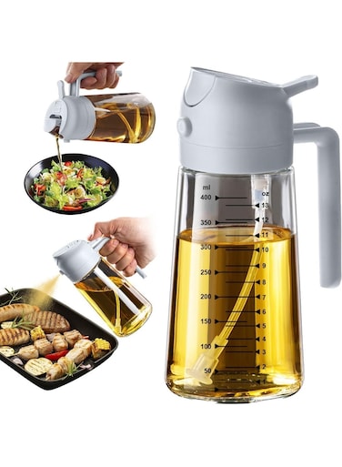 Oil Sprayer for Cooking Oil, Olive Oil Bottle, 2-in-1 Dispenser and Sprayer