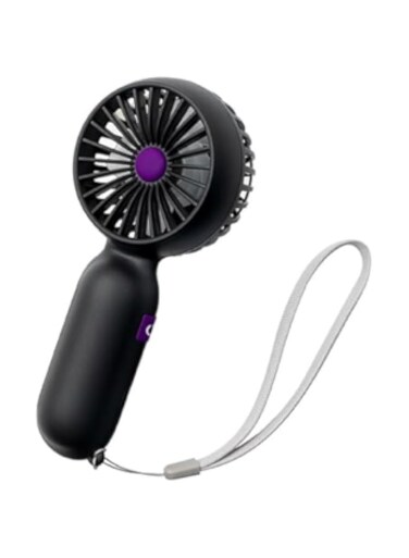 LENDIS Mini Portable Fan, Handheld Fan, Cute Design 5 Speed ​​Personal Small Desktop Fan, Lightweight Makeup USB Rechargeable Fan for Fashion Girls Women Travel Indoor Outdoor (Black)