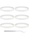 PODCAY 6 PCS Rubber Gaskets 10cm Sealing Gaskets White O-Ring Replacement Parts for Ninja Blender BL480 BL680 BL910 CT680