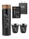 Insulated Stainless Steel Tea Cup Set with Bamboo Lid - Elegant Islamic Calligraphy Design for Travel and Daily Rituals