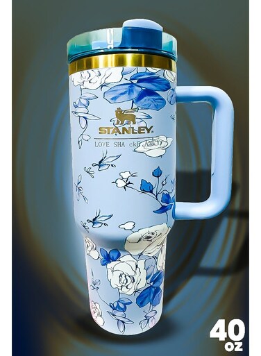 40oz Tumbler Stainless Steel Travel Mug with Reusable Straw BPA Free Sustainable and Dishwasher Safe with Leakproof FlowState Lid Double Wall Insulation Keeps Beverages Hot for 16 Hours and Cold for 24 Hours Slim Base Fits Most Vehicle Cup Holders Durable Ergonomic Handle for Travel Outdoor and Daily Use
