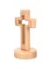 NEWBEAUT Free Standing/Wall Hanging Wood Plain Cross, Wooden Table Cross, Wood Standing Plain Cross, Table Altar Wood Cross Standing from The Holy Land Rustic Table Decor