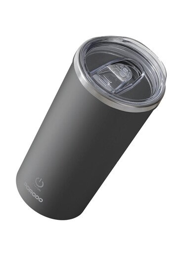 Auto-Stirring Insulated Mug 400ml with IPX6 Waterproof / BPA Free / Anti-Slip Base / Magnetic USB Charging / Double-Wall Insulated Mug - Black