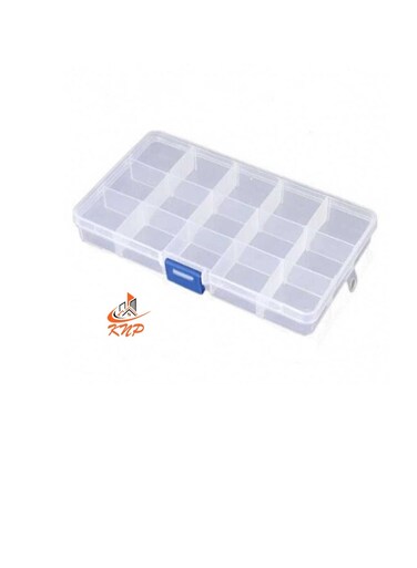 Plastic Storage Box - 15 Compartments 17 X 10 X 2.2cm