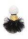 Puppy Princess Sequined Bow Dog Tutu Dress Dog Pleated Shirt for Birthday Party (Golden, M)