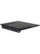 Wall Mount TV Box Glass Shelf - Black Tempered Glass Floating Shelf for Cable Box, DVD Player, DVR, Game Console, Media Equipment, and Karaoke Machines