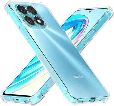 Honor X7c Case, Honor X7C Phone Case Clear, Reinforced Corners Scratch Resistant TPU Rubber Soft Silicone Best Cmera Protective Clear Cover for Honor X7C 2024 (Clear Case)