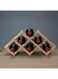 LINGWEI Foldable Wooden Wine Rack Free Standing,Countertop 6 Bottles Capacity Wine Holder,Folding Wood Wine Storage Rack Display Shelves for Home, Kitchen, Bar, Cabinet, Pantry.